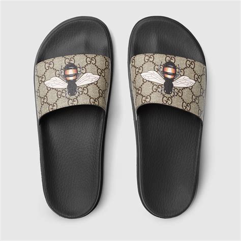 mens gucci slides with bee|gucci slides nordstrom.